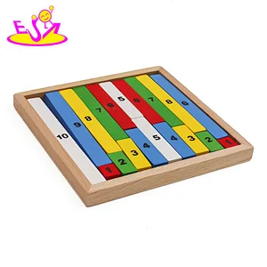 High quality 14 PCS baby teach aid combination wooden montessori toys for 3+ ages W12F033