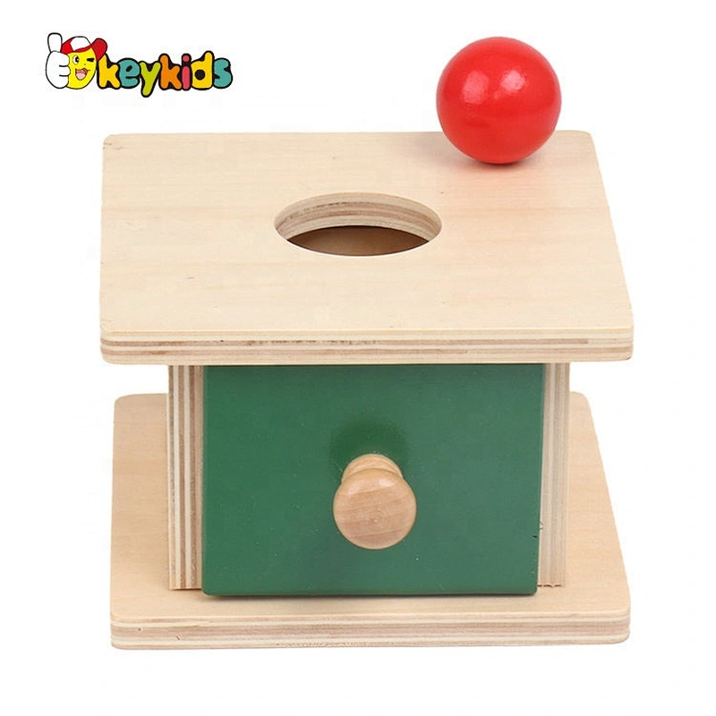 High Quality Educational Wooden Montessori School Toys Coin Box For Children W12F089