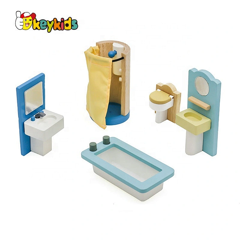 On sale pretend play mini wooden doll house furnitures for kids W06B101