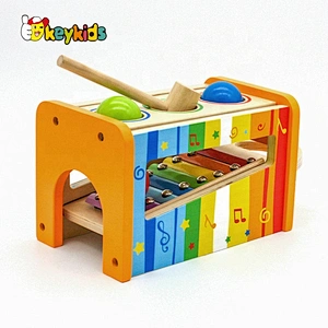 On Sale Wooden Musical Learning Toys Pound And Tap Bench With Xylophone W07C068