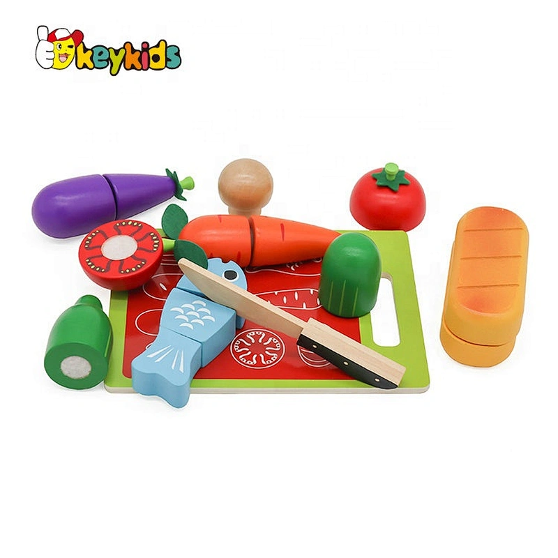 wholesale pretend play wooden fruit cutting toys for kids W10B357
