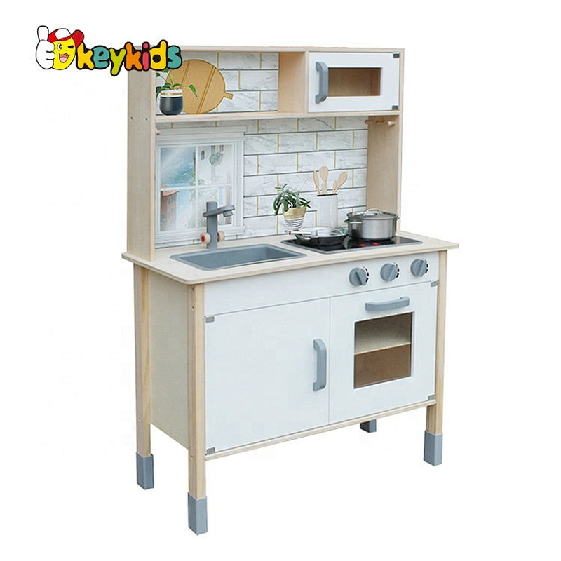 Customize simulation play wood kitchen toy for children W10C396C