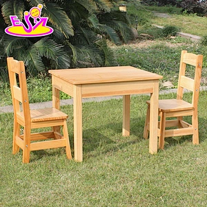 Wholesale High Quality Wooden Kids Play Table Chairs W08G172