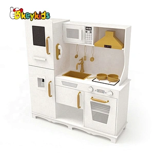 Customize gold wooden kitchen toys play set for kids W10C597A