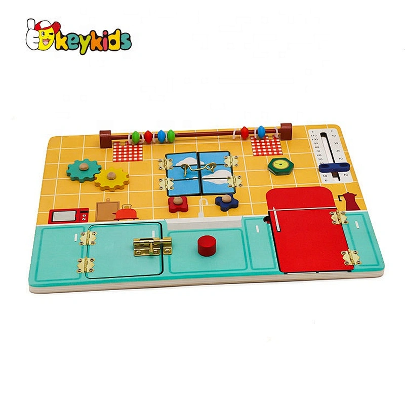 New design activity play wooden baby sensory board for education W12D112