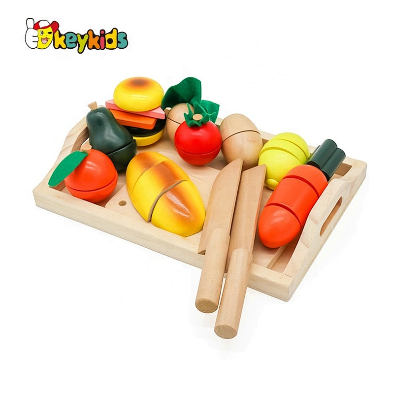 Kids Wooden Play Food Cutting Vegetable Toy For Kids W10B143