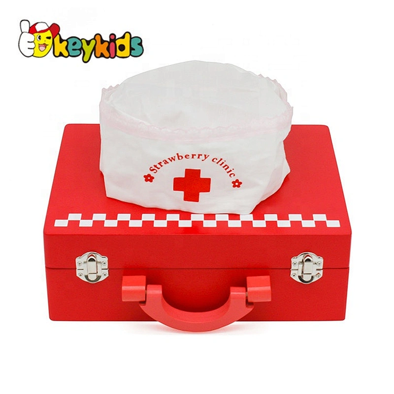 New children pretend play wooden doctor set toy for wholesale W10D012B