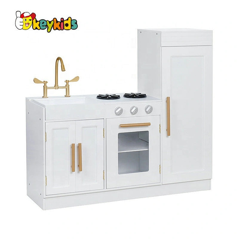 On sale white wooden kitchen toy set for kids W10C479B