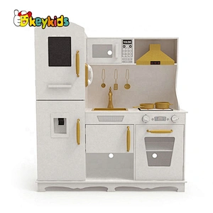 Customize gold wooden kitchen toys play set for kids W10C597A