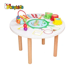 New hottest intelligent game wooden baby activity table with high quality W12D144