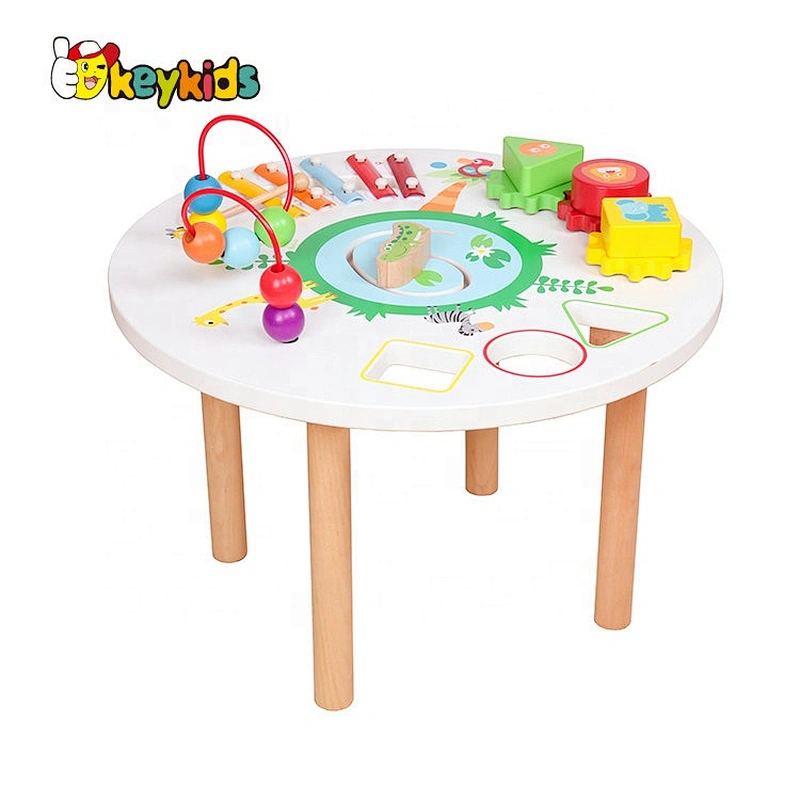 New hottest intelligent game wooden baby activity table with high quality W12D144