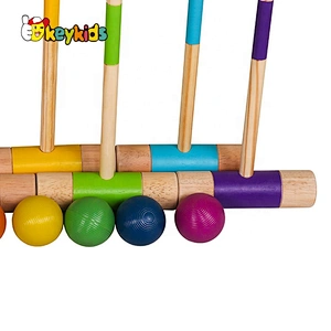 Ready to ship set 6 wooden croquet balls for outdoor W01D043B