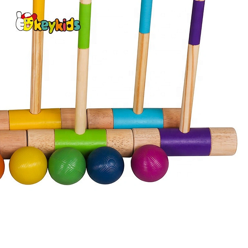 Ready to ship set 6 wooden croquet balls for outdoor W01D043B