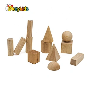 Top sale 12 pieces wooden children building blocks for wholesale W13A178
