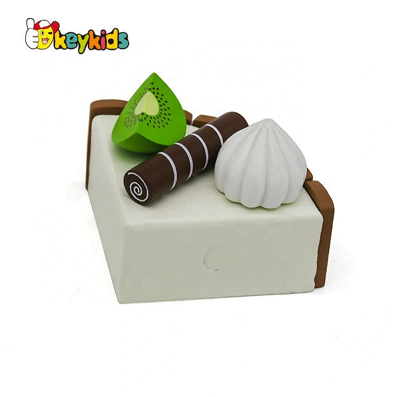 Most Popular Pretend Cutting Cake Set Kids Wooden Pretend Play Set W10B321