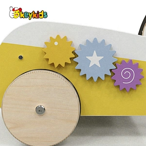 Customize activity fun wooden kids wagon for pull along W16E156A