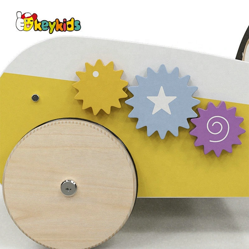 Customize activity fun wooden kids wagon for pull along W16E156A