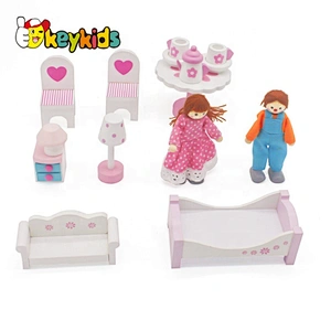 New arrival girls lovely wooden toy tea set house with accessories W06A322