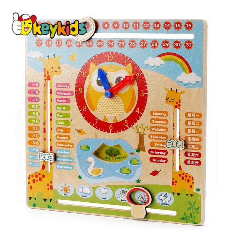 New products children educational wooden advent calendar toys W09F002