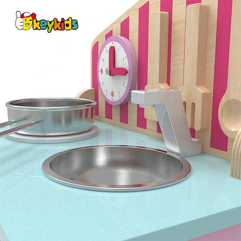 Original Design pretend play wooden mini kitchen set for girls W10C427