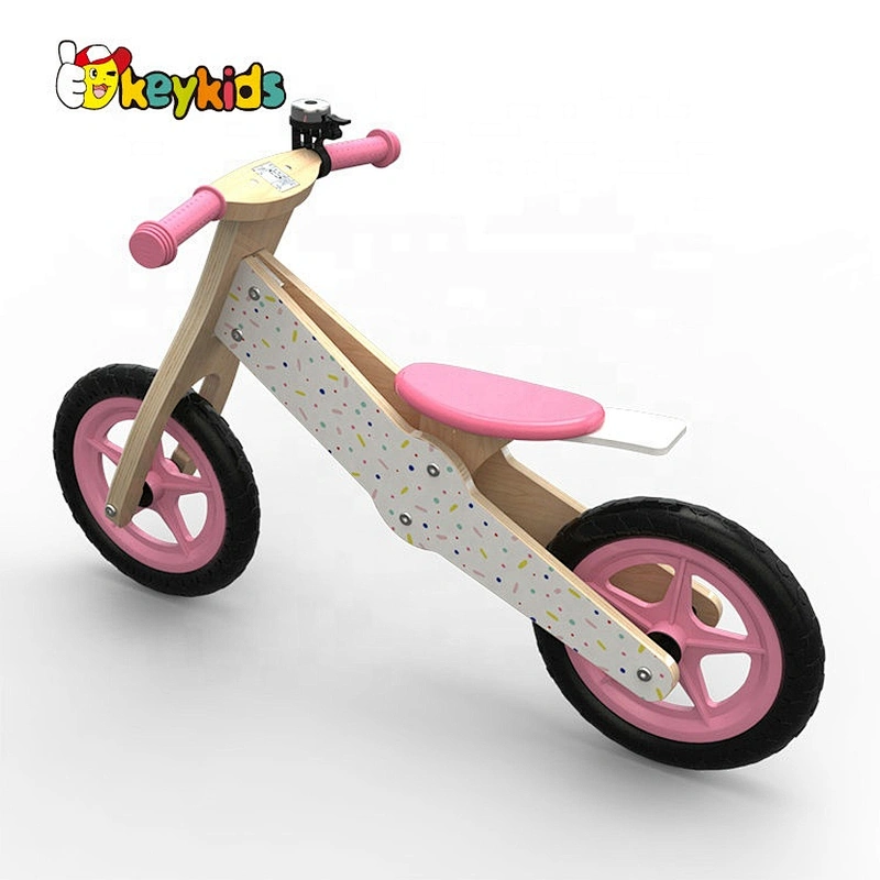 New design pink wooden girls balance bike for wholesale W16C277