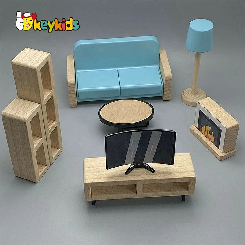 wholesale mini wooden doll house furnitures for kids  pretend play W06B114