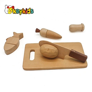 Most popular pretend play wooden cutting food toy for kids W10B255