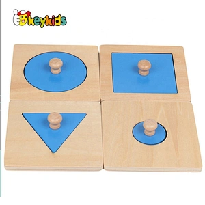 High quality kids preschool wooden montessori curriculum with knob W12F102