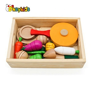 High quality kids wooden cutting vegetables toy,fashon children wooden cutting vegetables toy W10B140
