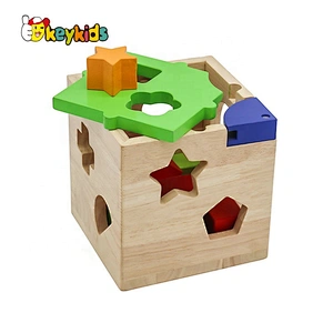 Customize Montessori wooden shape sorter toy for kids W12D230