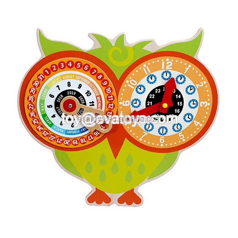 wholesale custom kids educational wooden toy baby calendar W09F005