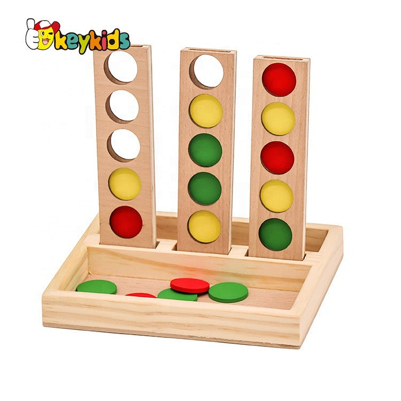 2021 Hot selling early educational wooden colour sorting toys for children W12E076