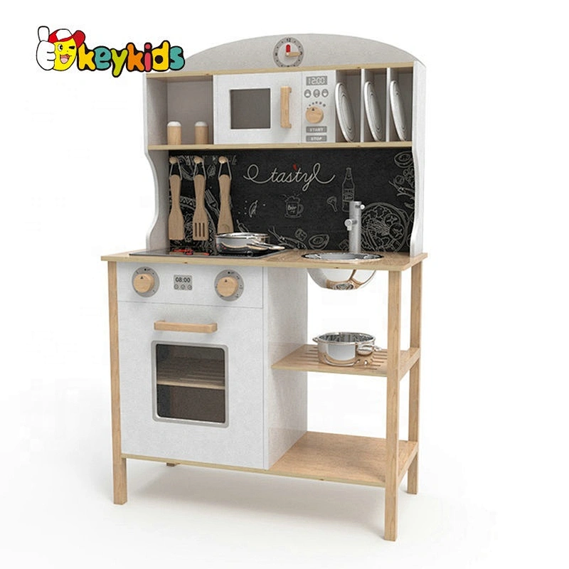 New arrival children wooden toy kitchen play set with accessories W10C546