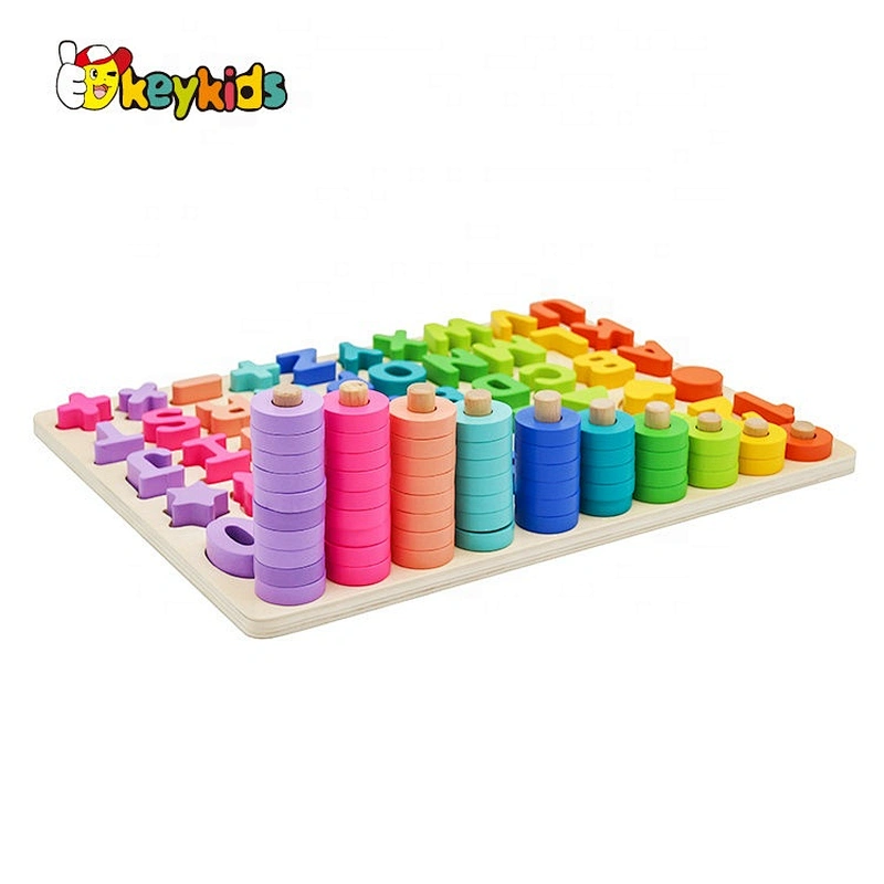 Customize colorful wooden shape sorter box for kids W12D228