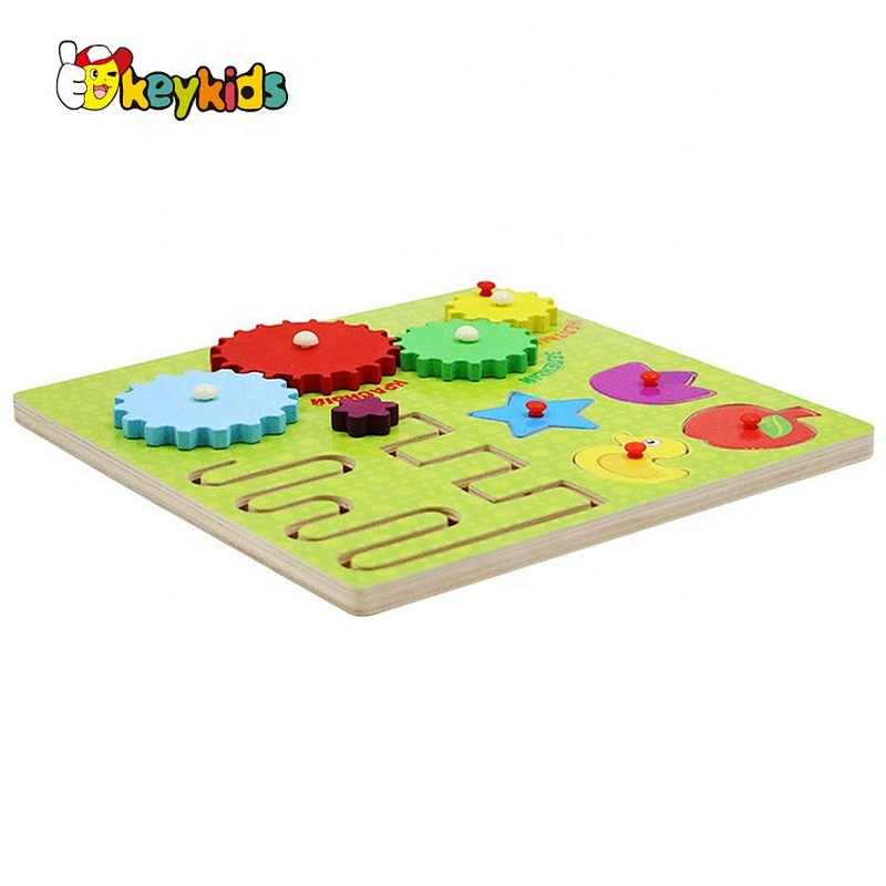 2019 Most popular educational wooden diy sensory board for kids W11H067