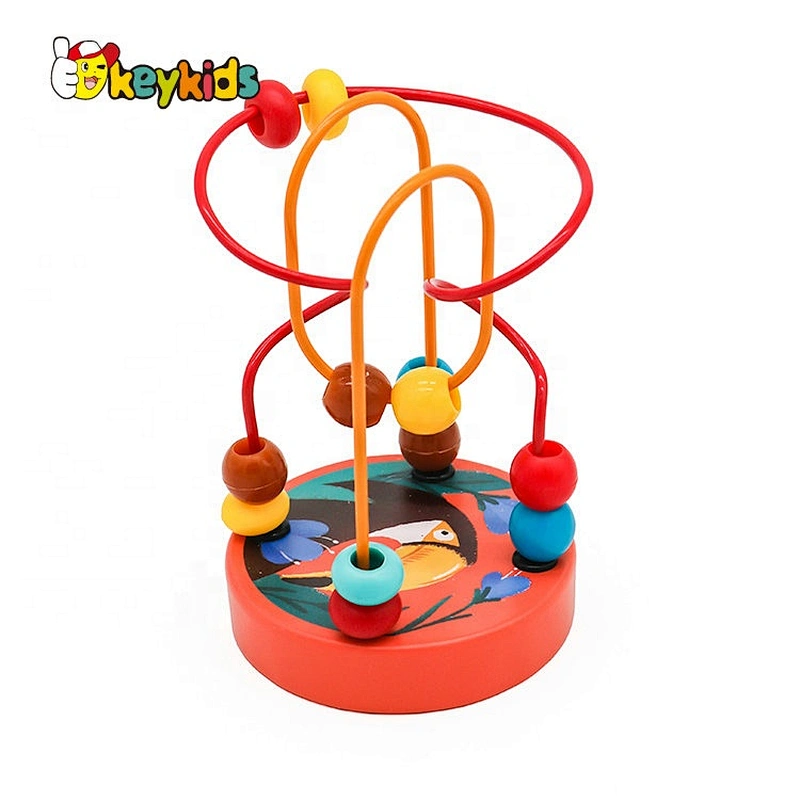 2020 Customize colored wooden classic toy bead maze for baby W11B267