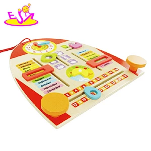 new fashion educational calendar wooden first toy for baby development W09F001