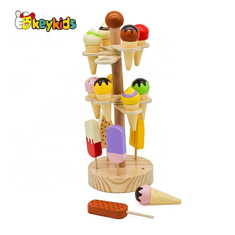 New arrived mini kids wooden ice cream toy set for pretend W10B339