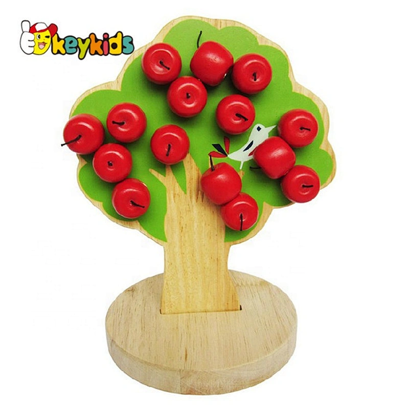 New design children toy wooden magnetic apple tree W01A091