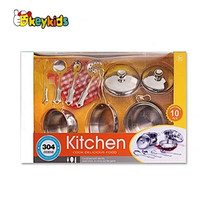 wholesale 23 PCS stainless steel toy kitchen pots and pans for toddlers M03A005