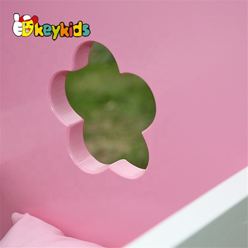Top sale kids wooden toy 18 inch doll bed for wholesale W06B052