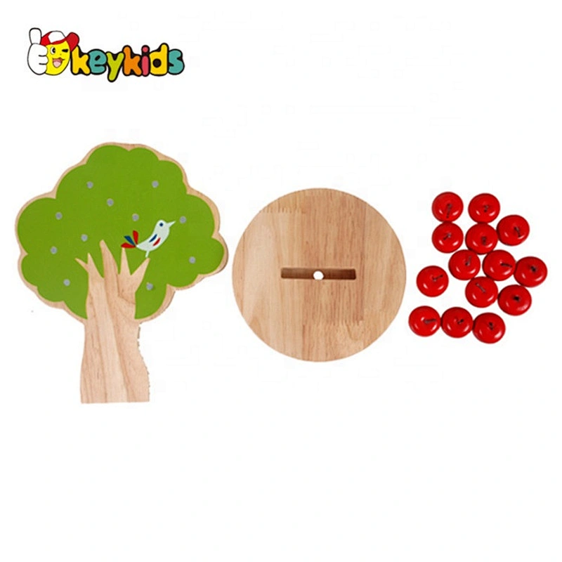 New design children toy wooden magnetic apple tree W01A091