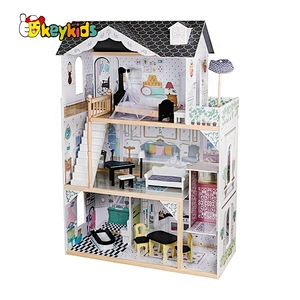 New arrived big surprise wooden doll house for children W06A400