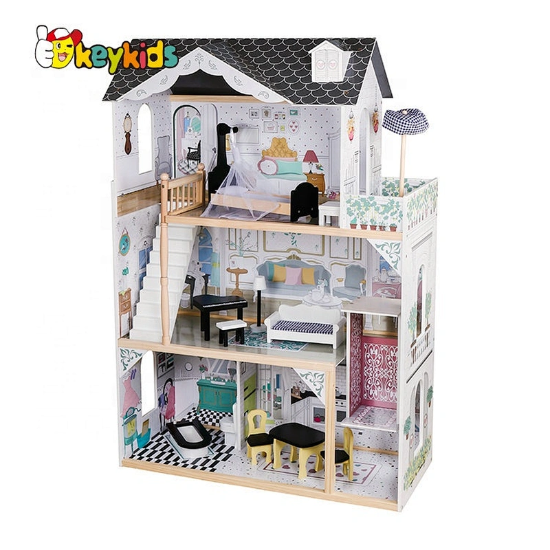 New arrived big surprise wooden doll house for children W06A400