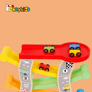Most popular preschool wooden ramp racer toy for children W04E116