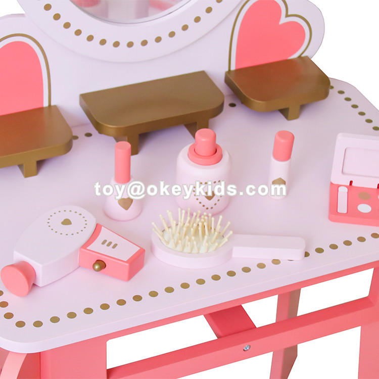 Pink Wooden Dressing Table Factory