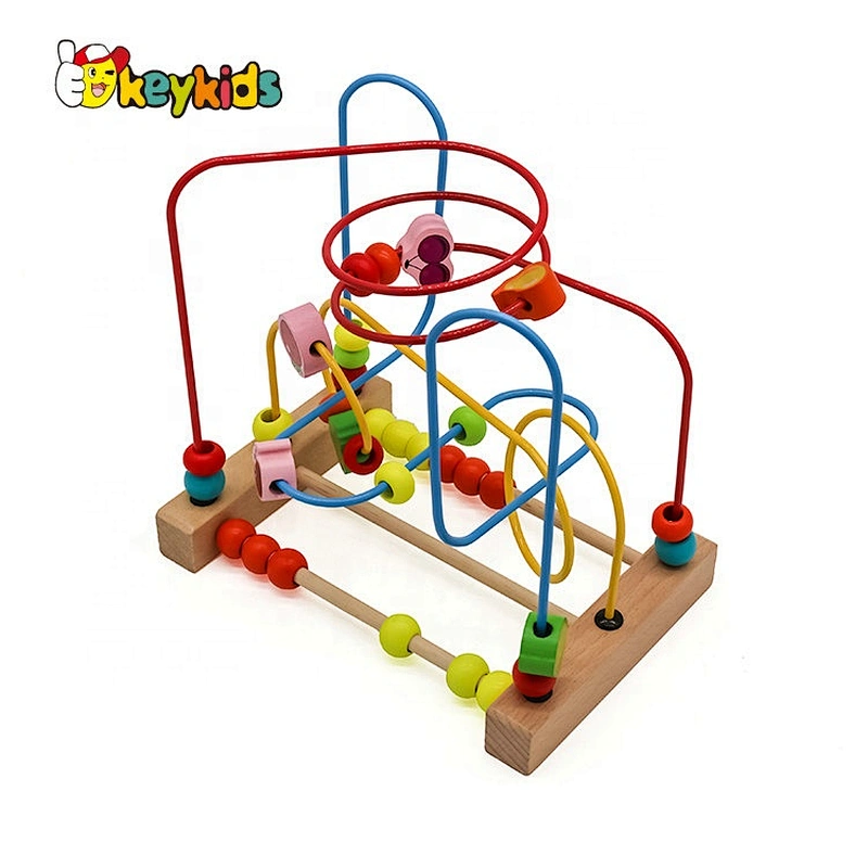 Kid School Learning Toys Wooden Bead Maze W11B098
