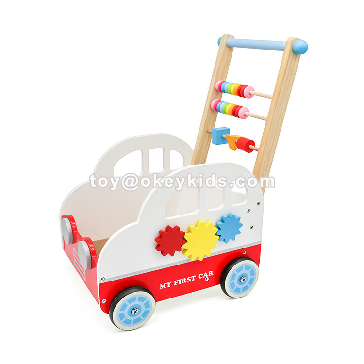 China Wooden Push Along Trolley