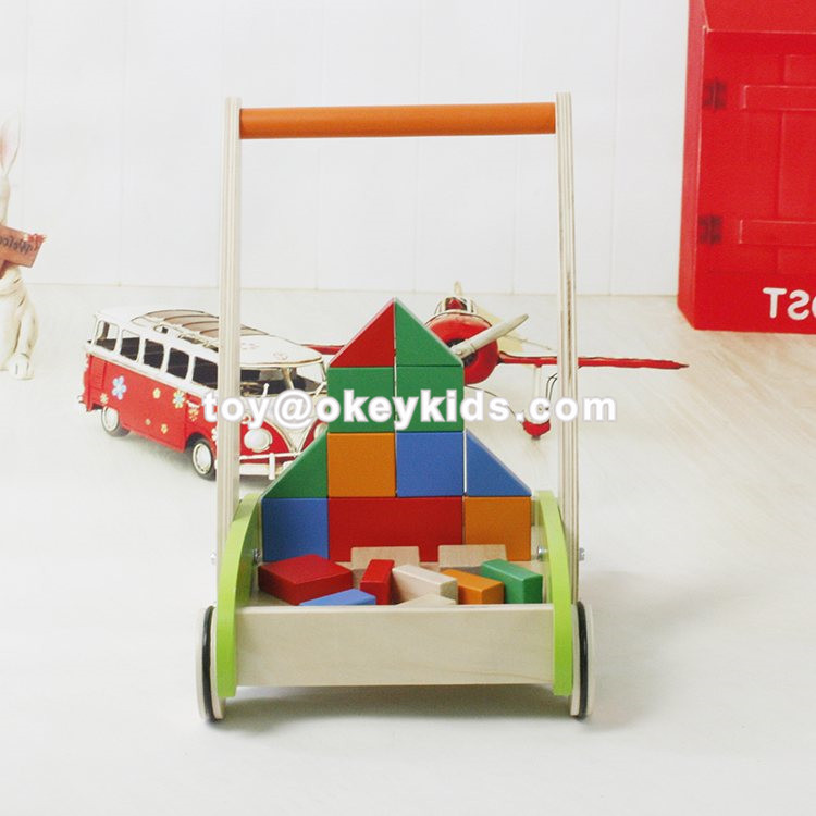 Wooden Push Cart With Blocks Supplier