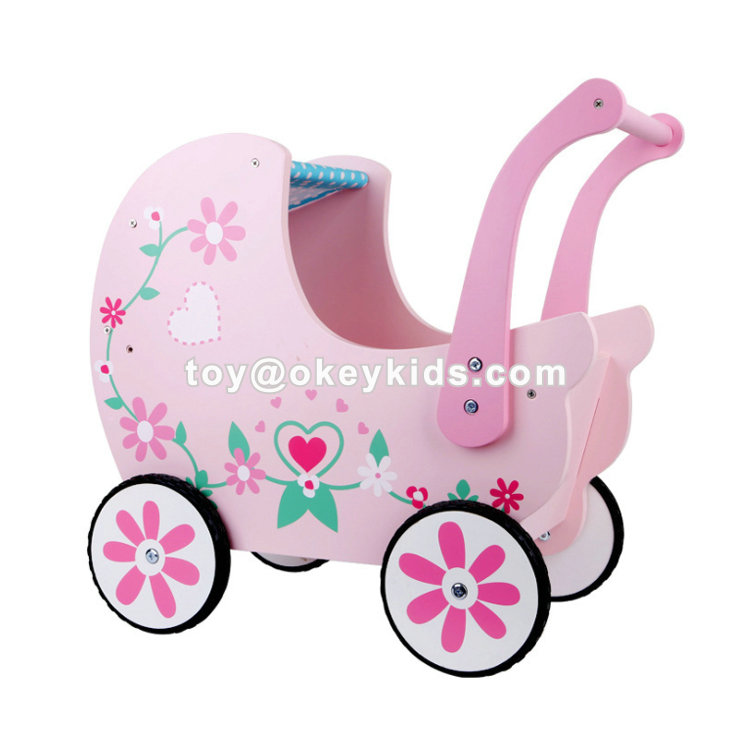 Wholesale Pink Wooden Baby Walker